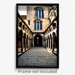Pixel Art Poster - Bumpy Cloister (8 Bit Psychedelic Trippy Video Game Print)