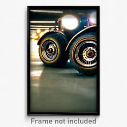 Pixel Art Poster - Barren Wheels (8 Bit Psychedelic Trippy Video Game Print)