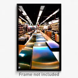 Pixel Art Poster - Natural Vinyl Store (8 Bit Psychedelic Video Game Print)