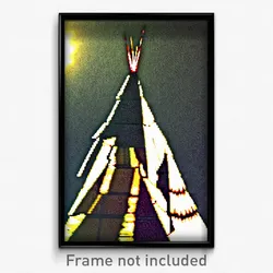 Pixel Art Poster - Distorted Tepee (8 Bit Psychedelic Trippy Video Game Print)