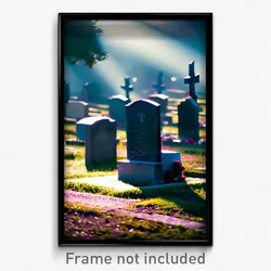 Pixel Art Poster - Ordinary Grave (8 Bit Psychedelic Trippy Video Game Print)