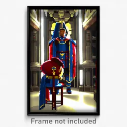 Pixel Art Poster - Plush Armoury (8 Bit Psychedelic Trippy Video Game Print)