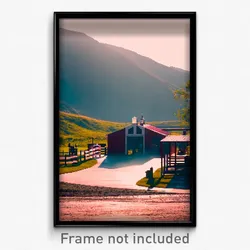 Pixel Art Poster - Bold Ranch (8 Bit Psychedelic Trippy Weird Video Game Print)