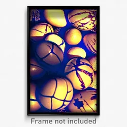 Pixel Art Poster - Webbed Eggs (8 Bit Psychedelic Trippy Weird Video Game Print)