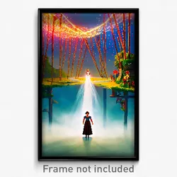 Pixel Art Poster - Bountiful Pallisade (8 Bit Psychedelic Video Game Print)