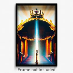 Pixel Art Poster - Monumental Crown (8 Bit Psychedelic Trippy Video Game Print)
