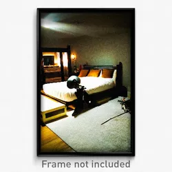 Pixel Art Poster - Large Bedroom (8 Bit Psychedelic Trippy Video Game Print)