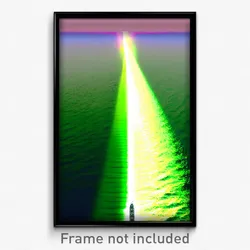 Pixel Art Poster - Green Strait (8 Bit Psychedelic Trippy Video Game Print)