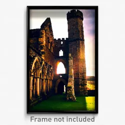 Pixel Art Poster - Measly Abbey (8 Bit Psychedelic Trippy Video Game Print)