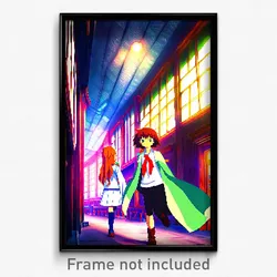 Pixel Art Poster - Anime Like Abbey (8 Bit Psychedelic Trippy Video Game Print)