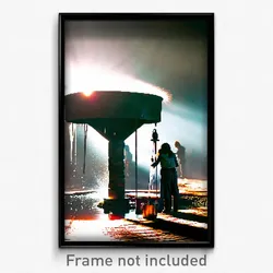 Pixel Art Poster - Important Watering Hole (8 Bit Psychedelic Video Game Print)