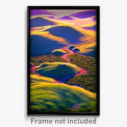 Pixel Art Poster - Puny Plains (8 Bit Psychedelic Trippy Weird Video Game Print)