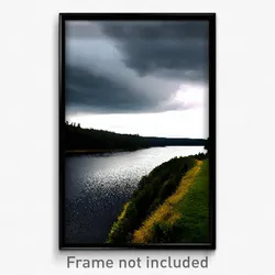 Pixel Art Poster - Gloomy Reservoir (8 Bit Psychedelic Trippy Video Game Print)