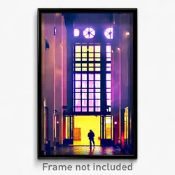 Pixel Art Poster - Agile Copenhagen (8 Bit Psychedelic Trippy Video Game Print)