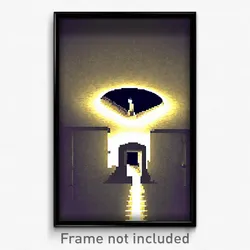 Pixel Art Poster - Adventurous Bolt Hole (8 Bit Psychedelic Video Game Print)