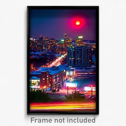 Pixel Art Poster - Spotted Canadian City (8 Bit Psychedelic Video Game Print)