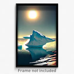 Pixel Art Poster - Flamboyant Iceberg (8 Bit Psychedelic Video Game Print)