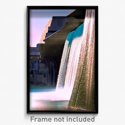 Pixel Art Poster - Concrete Waterfall (8 Bit Psychedelic Video Game Print)