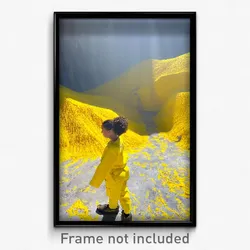 Pixel Art Poster - Yellow Scrub (8 Bit Psychedelic Trippy Video Game Print)