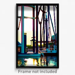 Pixel Art Poster - Nautical Park (8 Bit Psychedelic Trippy Video Game Print)
