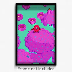 Pixel Art Poster - Mushy Bedlam (8 Bit Psychedelic Trippy Video Game Print)