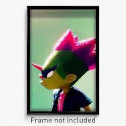Pixel Art Poster - Cute Spike (8 Bit Psychedelic Trippy Weird Video Game Print)