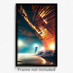 Pixel Art Poster - Underground Karst (8 Bit Psychedelic Trippy Video Game Print)