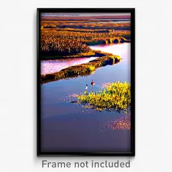 Pixel Art Poster - Brisk Wetland (8 Bit Psychedelic Trippy Video Game Print)