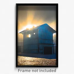 Pixel Art Poster - Voluminous Outbuilding (8 Bit Psychedelic Video Game Print)