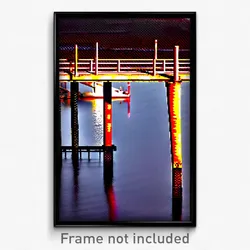 Pixel Art Poster - Steel Jetty (8 Bit Psychedelic Trippy Weird Video Game Print)