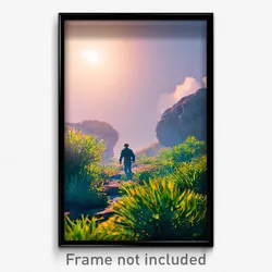 Pixel Art Poster - Unnatural Territory (8 Bit Psychedelic Video Game Print)