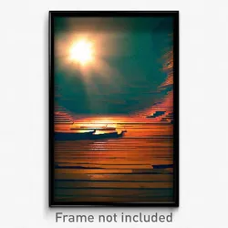 Pixel Art Poster - Wooden Abyss (8 Bit Psychedelic Trippy Video Game Print)