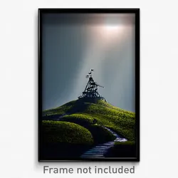Pixel Art Poster - Black Motte (8 Bit Psychedelic Trippy Weird Video Game Print)