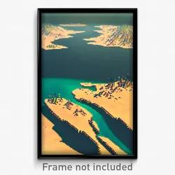 Pixel Art Poster - Shifty Archipelago (8 Bit Psychedelic Video Game Print)