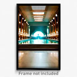 Pixel Art Poster - Grand Baths (8 Bit Psychedelic Trippy Weird Video Game Print)