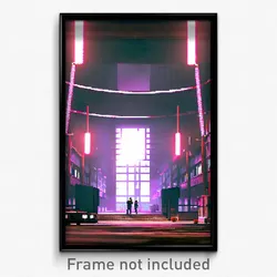 Pixel Art Poster - Urban Chamber (8 Bit Psychedelic Trippy Video Game Print)