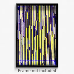 Pixel Art Poster - Wire Frame Glitchy Demesne (8 Bit Video Game Print)