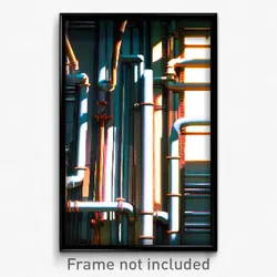 Pixel Art Poster - Neat Pipes (8 Bit Psychedelic Trippy Weird Video Game Print)