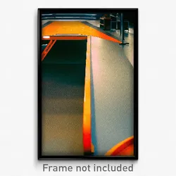 Pixel Art Poster - Orange Ramp (8 Bit Psychedelic Trippy Weird Video Game Print)