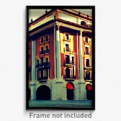 Pixel Art Poster - Accurate Spanish Architecture (8 Bit Video Game Print)