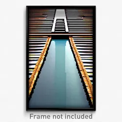 Pixel Art Poster - Rectangular Rill (8 Bit Psychedelic Trippy Video Game Print)