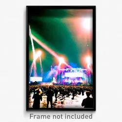 Pixel Art Poster - Watery Music Festival (8 Bit Psychedelic Video Game Print)