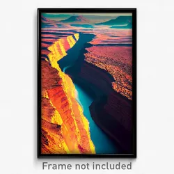 Pixel Art Poster - Infinite Butte (8 Bit Psychedelic Trippy Video Game Print)