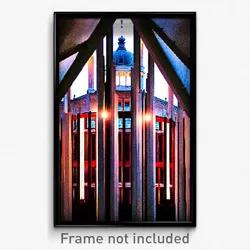 Pixel Art Poster - Secret Swedish Architecture (8 Bit Video Game Print)