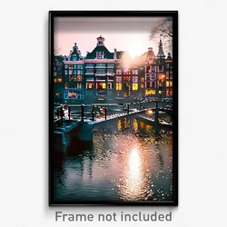Pixel Art Poster - Frosty Amsterdam (8 Bit Psychedelic Trippy Video Game Print)