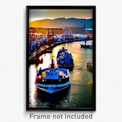 Pixel Art Poster - Remarkable Port (8 Bit Psychedelic Trippy Video Game Print)