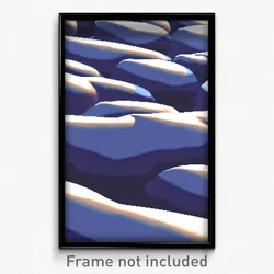 Pixel Art Poster - Glossy Snowfields (8 Bit Psychedelic Trippy Video Game Print)