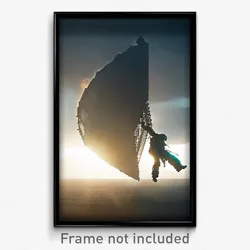 Pixel Art Poster - Dramatic Chute (8 Bit Psychedelic Trippy Video Game Print)
