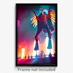 Pixel Art Poster - Rare Menagerie (8 Bit Psychedelic Trippy Video Game Print)