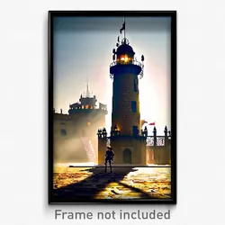 Pixel Art Poster - Wonderful Fort (8 Bit Psychedelic Trippy Video Game Print)